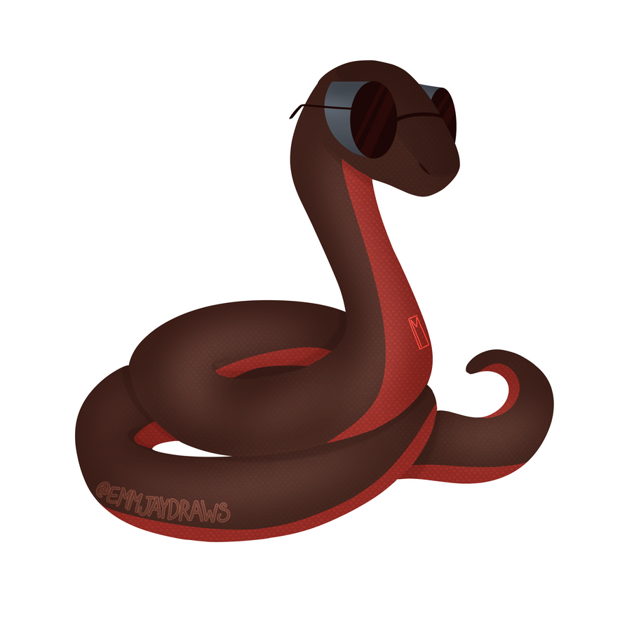 Crowley Snake Sticker because I love this dude by EmmJayDraws on DeviantArt