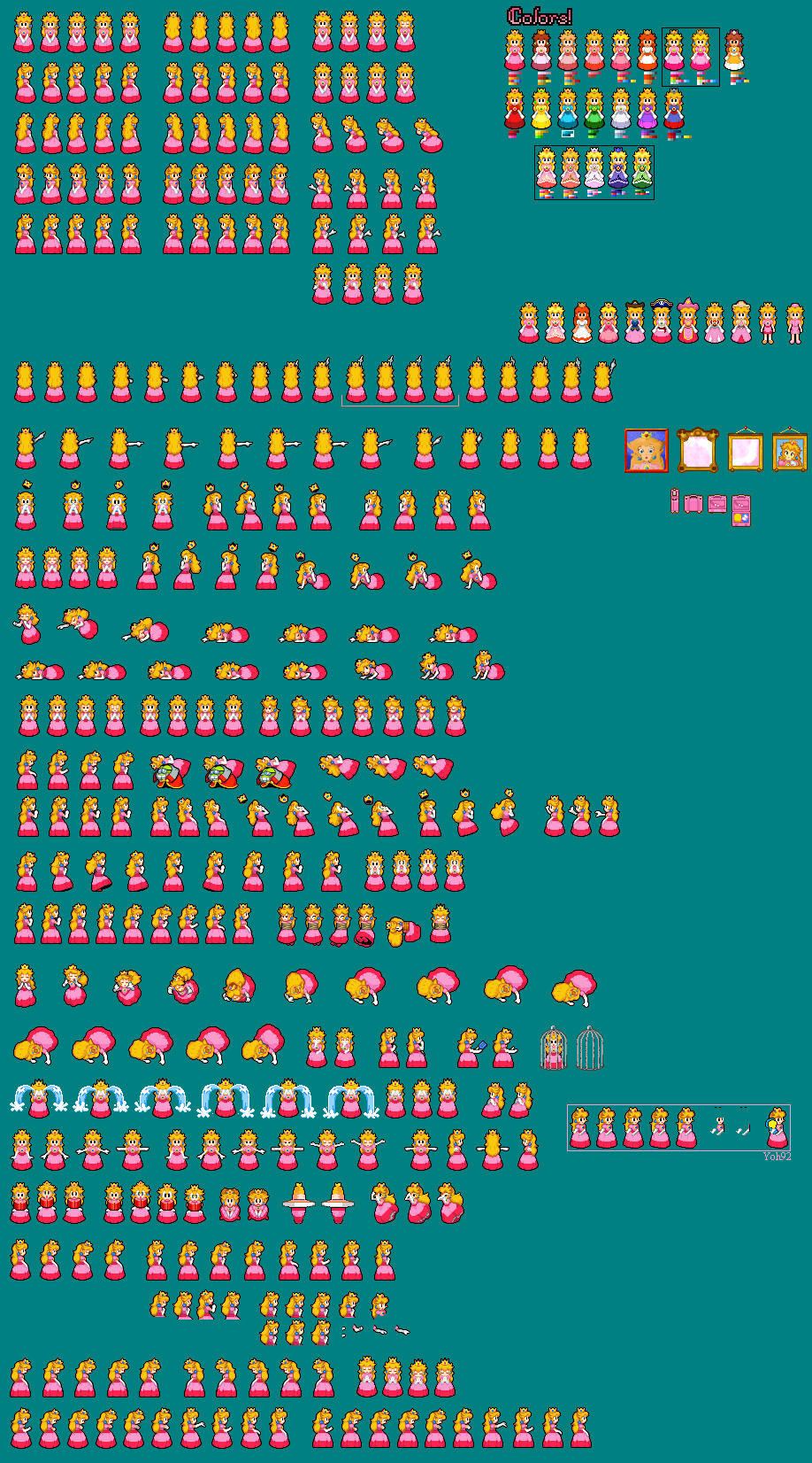 Classic Peach Sprite Sheet by EalynnArts on DeviantArt