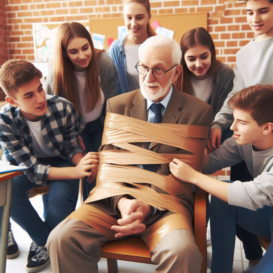 Elderly teacher tied up by students 5 by josephgonzalez1996 on DeviantArt