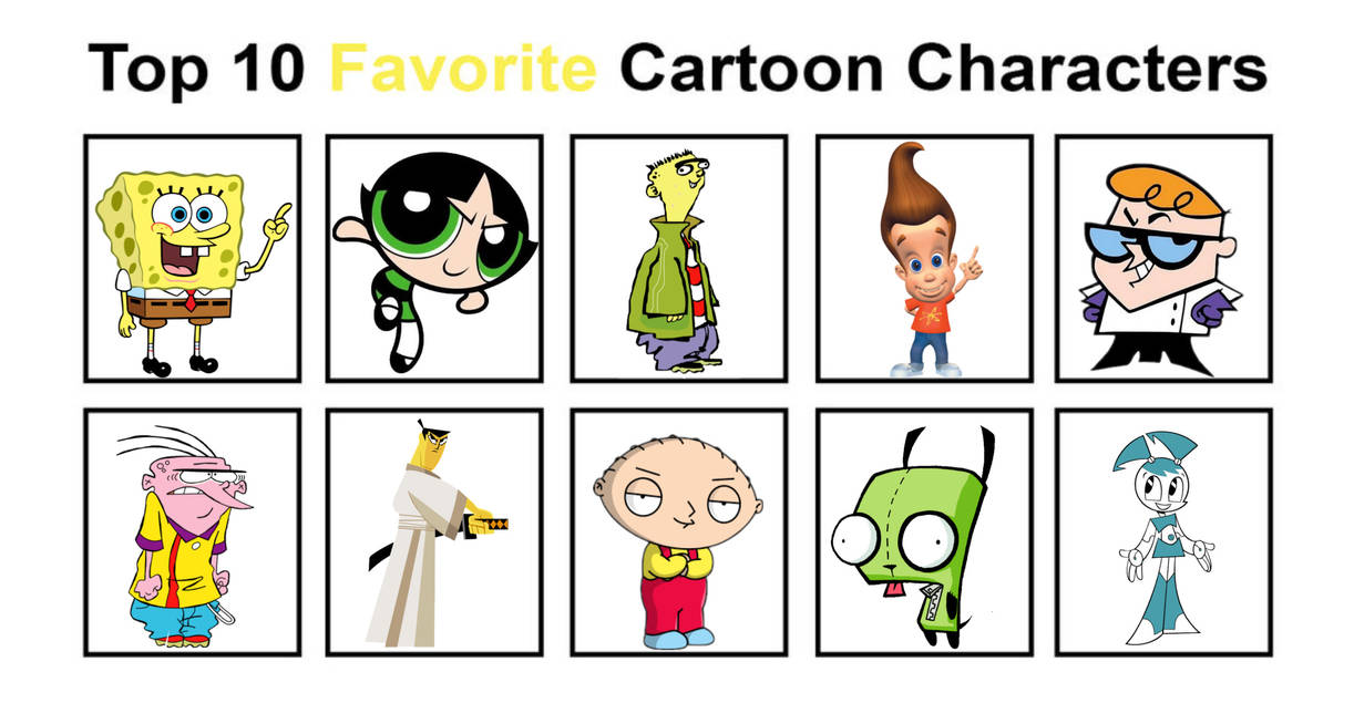 Top 10 Favorite Cartoon Characters Template by Shevanda04 on DeviantArt