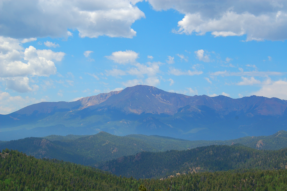 Mountain layers pasted on Sky