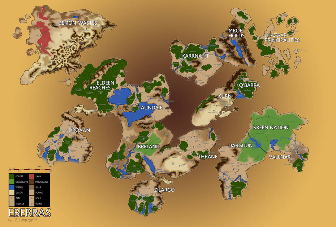 Eberras - Shattered Continent of Khorvaire by FilKearney