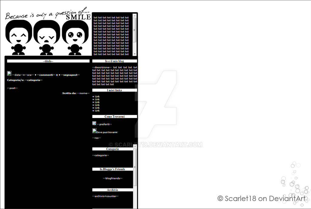 Question of Smile Blog Layout