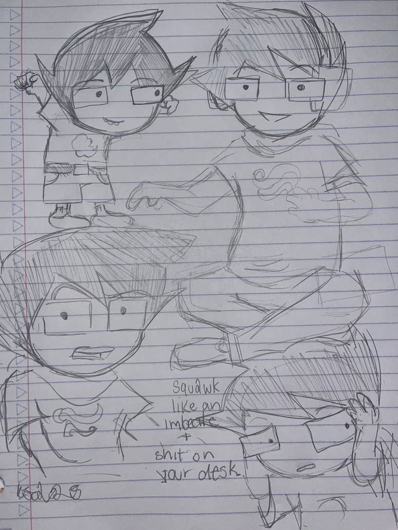 Justinholbert Notebook Deviantart John Egbert notebook drawings by CopicCreation12 on DeviantArt