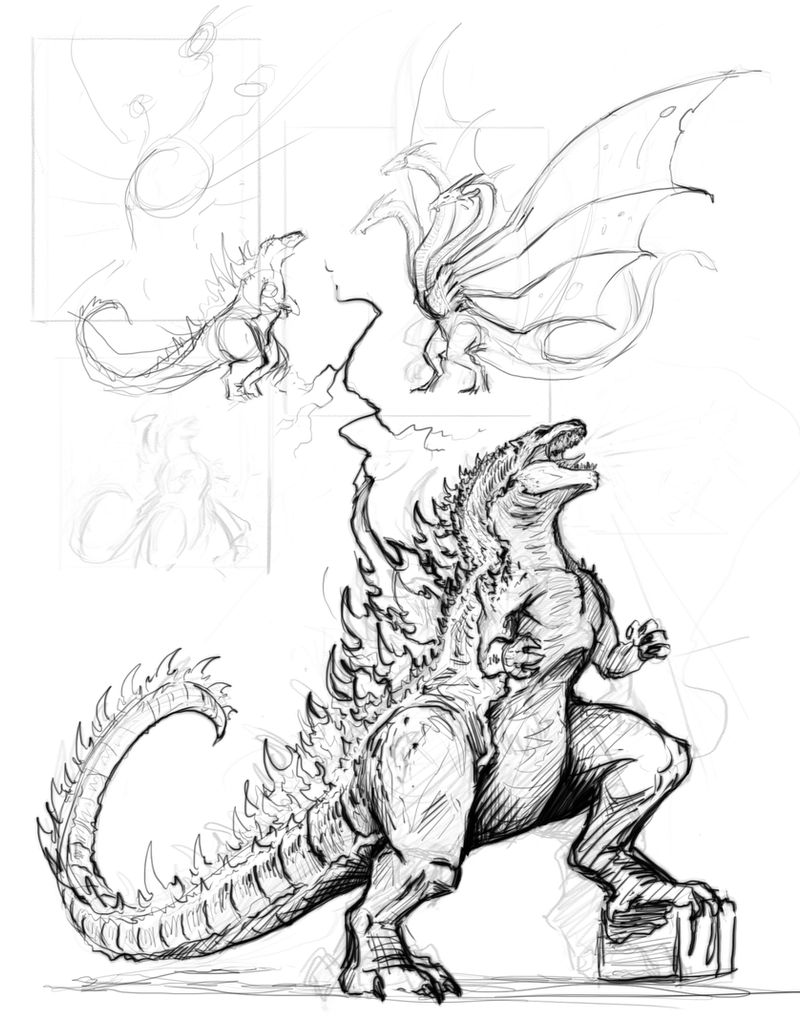 Download Godzilla Sketch By Brianboyster On Deviantart