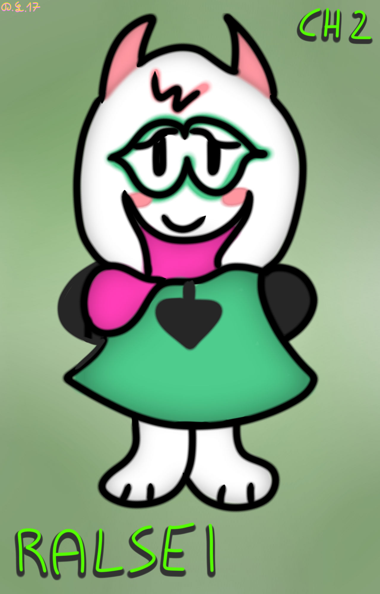Ralsei (Chapter 2) from Deltarune by DevLuca17 on DeviantArt