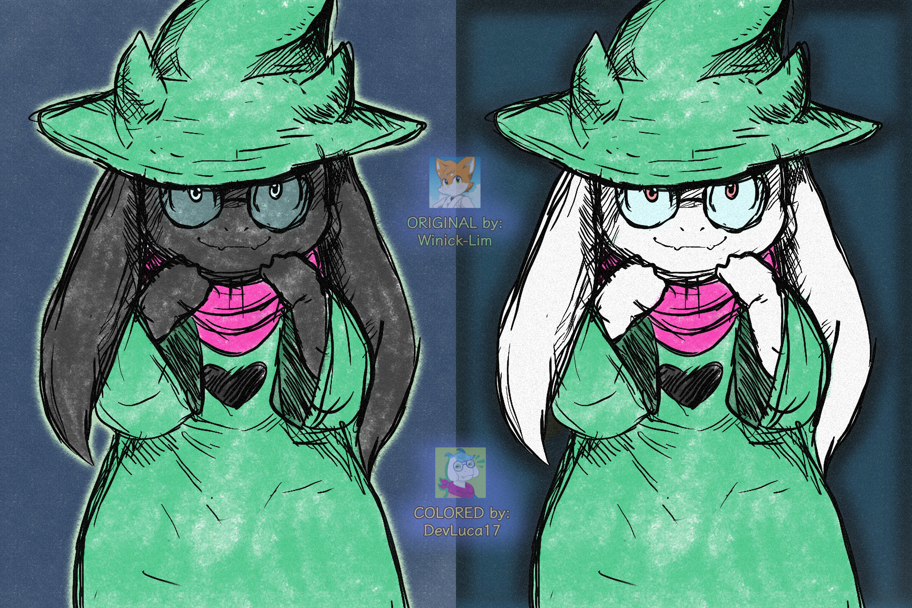 Light Ralsei (COLORED) Ralsei! by DevLuca17 on DeviantArt