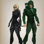 Animated Arrow and black canary character design