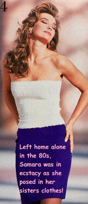 Home alone, crossdressing.