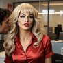 Transvestite in the office #1