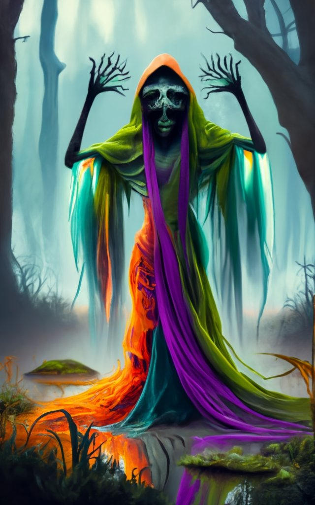 A banshee creature from the swamp draped in eth by ELIZACAVU on DeviantArt