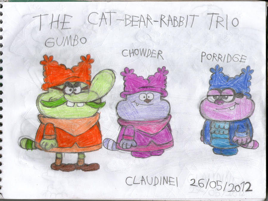 The Cat-Bear-Rabbit trio by claudinei230 on DeviantArt