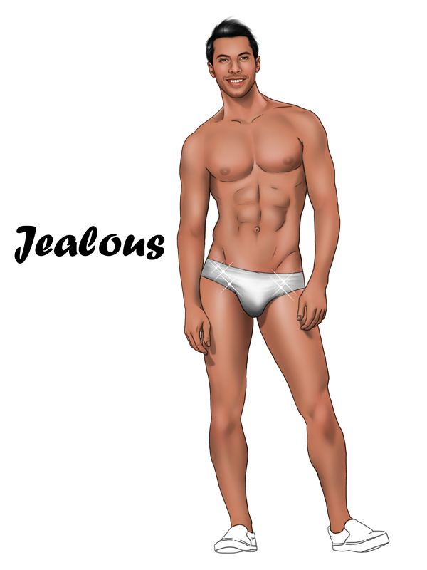 Sexy Male Pinup Art - Jealous