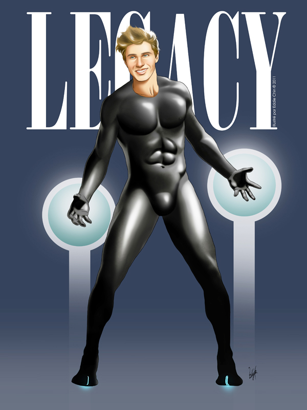 Sexy Male Pinup Pop Art Tron Legacy