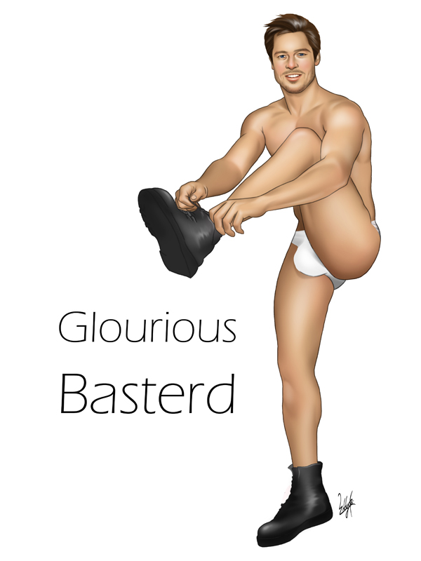 Sexy Male Pinup inspired by a Glorious Basterd