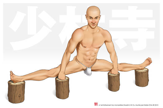 Male Pinup Acrobatic Split Shaolin (Censored)