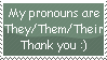 They/Them/Their pronouns stamp