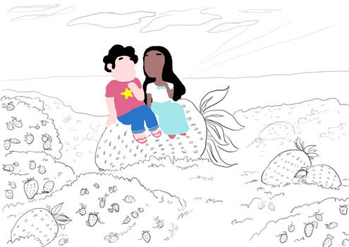 Steven and Connie in Strawberry field