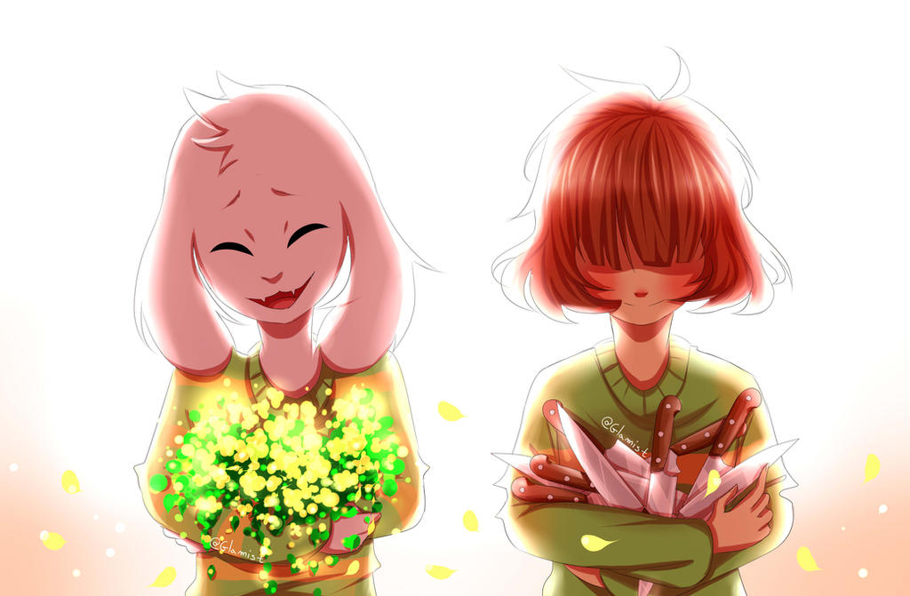 Chara Frisk And Asriel Undertale By Creepy Nevy On.
