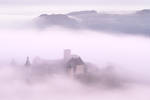 Fairytale castle in morning fog by JohnyG