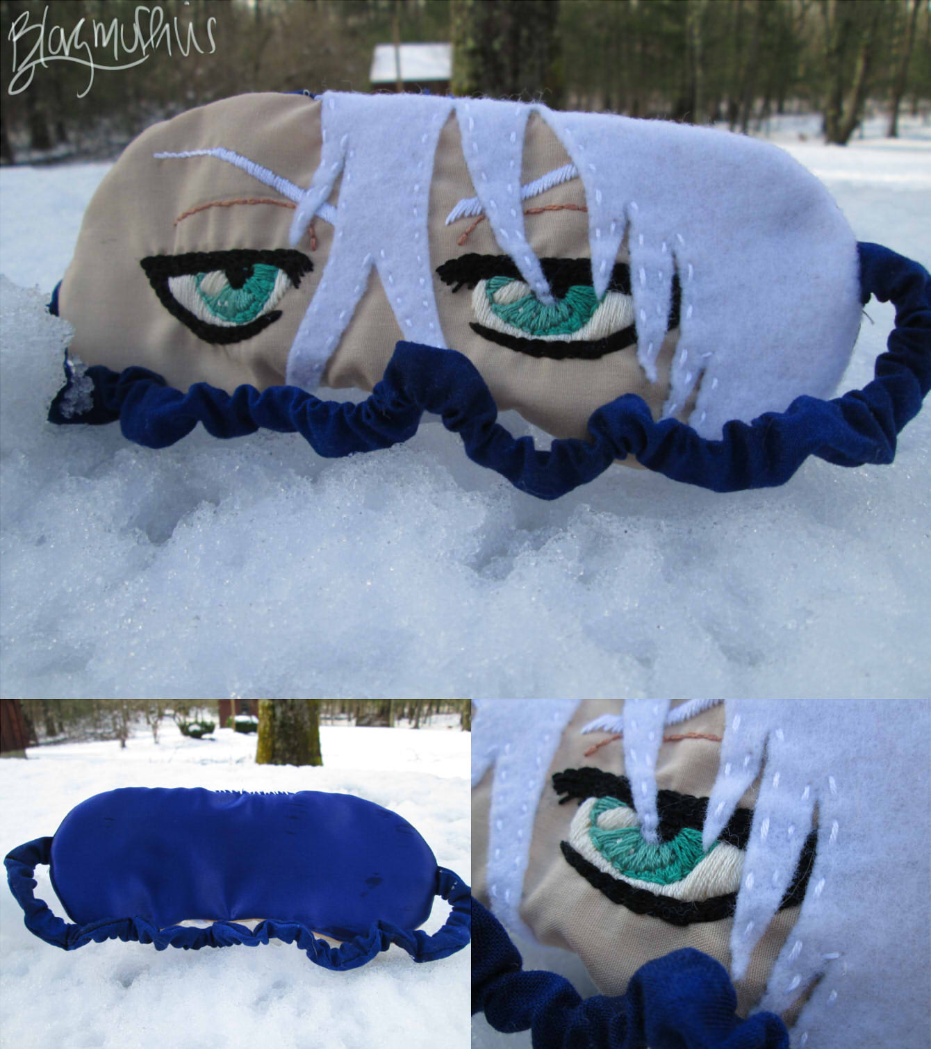 Toshiro Hitsugaya - Hand Embroidered Sleep Mask