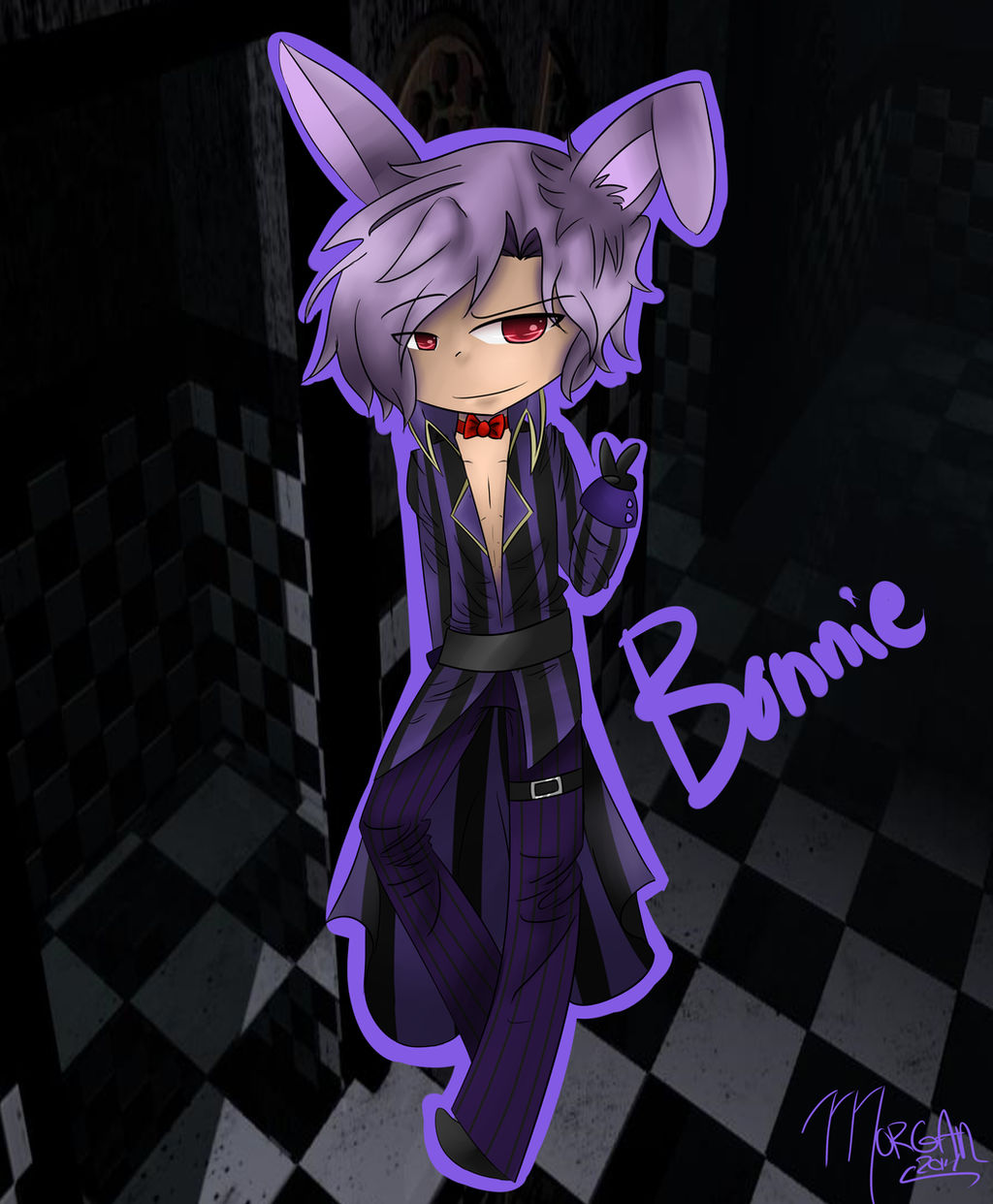 Fnaf Bonnie Human By Morganbeatsall On Deviantart -