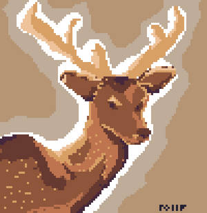 Deer Pixel Art-export