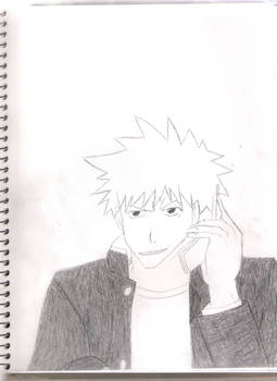 Ichigo Kurosaki on a cellphone