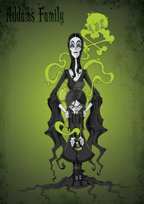 Addams Family cartoon Wednesday and Mortica Addams by BasilTwistedToons on DeviantArt Addams Family cartoon Wednesday and Mortica Addams by BasilTwistedToons on DeviantArt