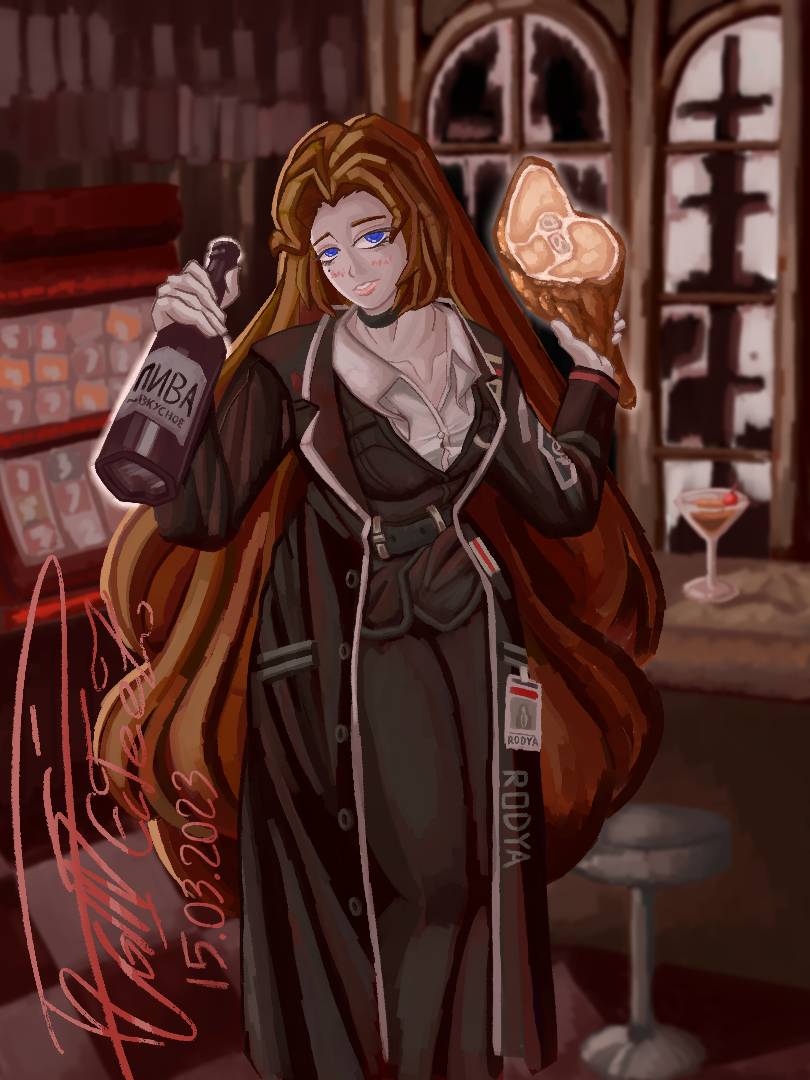 Rodion Libus Rodion with meat and beer by EcTeeZ on DeviantArt