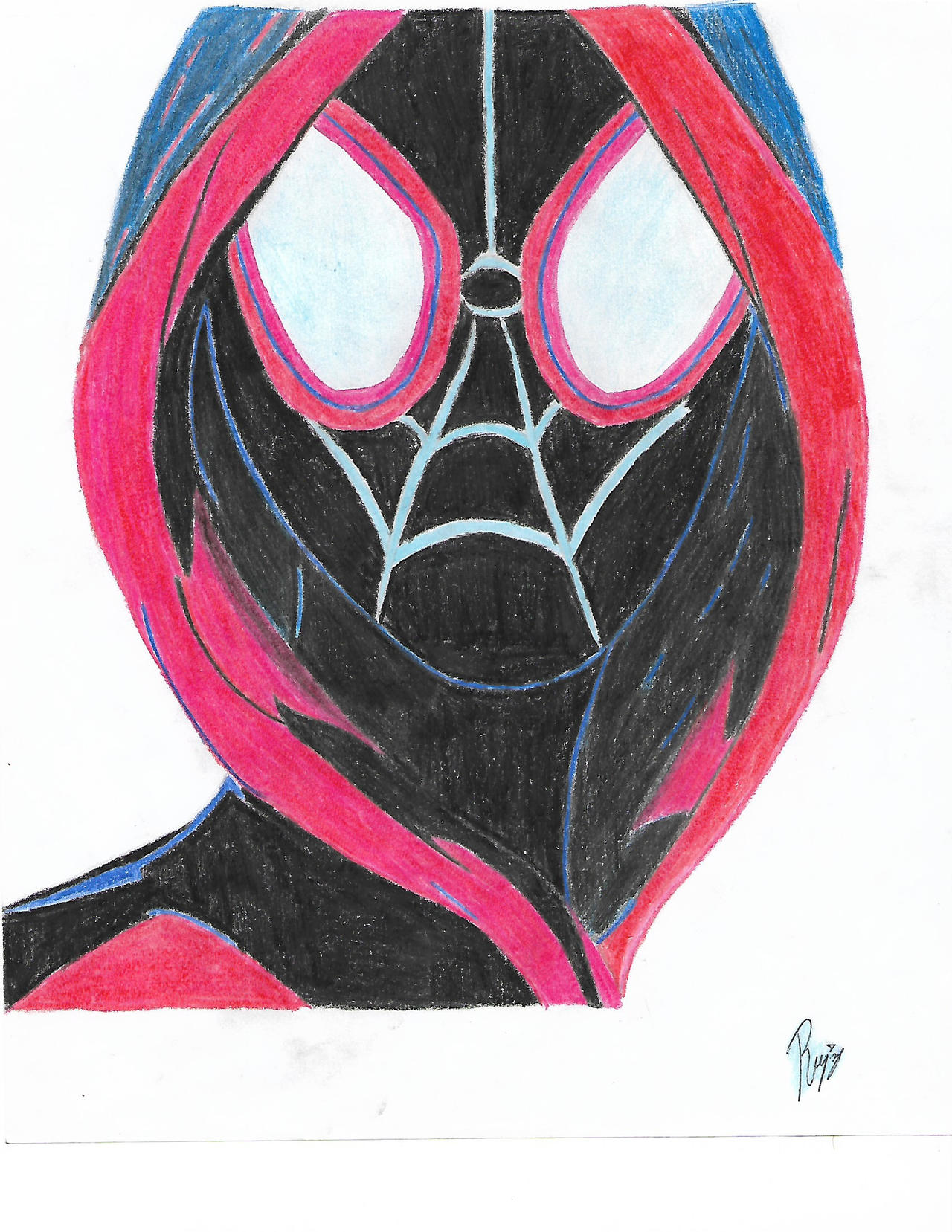 Dibujo Spiderman Miles Morales by DarthAdm03 on DeviantArt