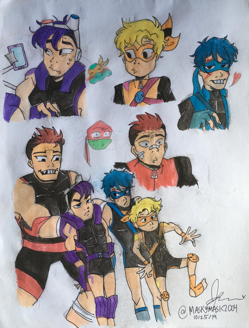 Maskymask2004 Rottmnt ROTTMNT HUMANIZED by MaskyMask2004 on DeviantArt