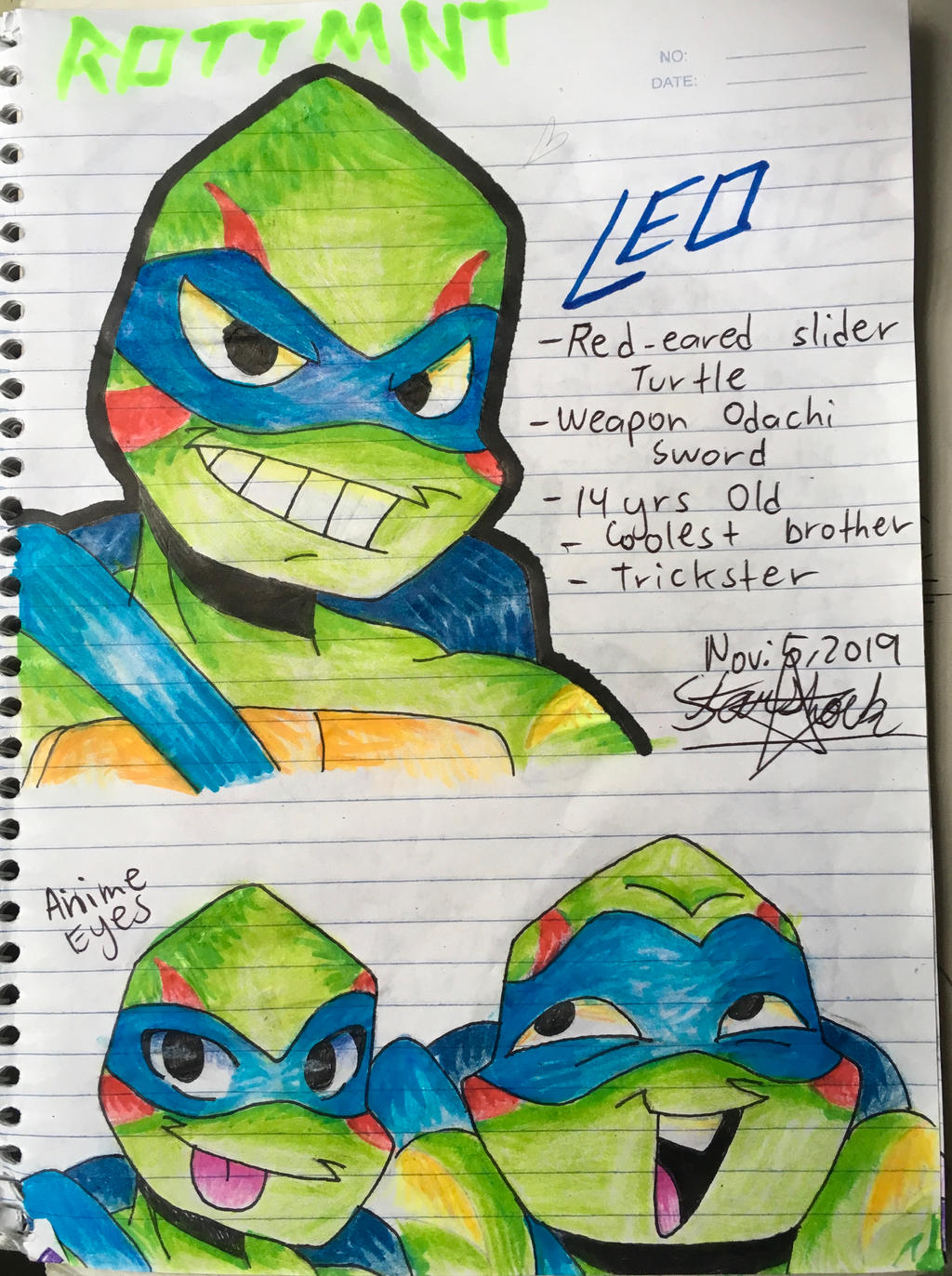 Maskymask2004 Rottmnt Rottmnt Leo by MaskyMask2004 on DeviantArt