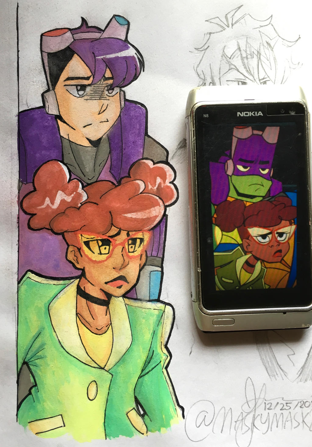Maskymask2004 Rottmnt ROTTMNT Donnie as human version and April by MaskyMask2004 on DeviantArt