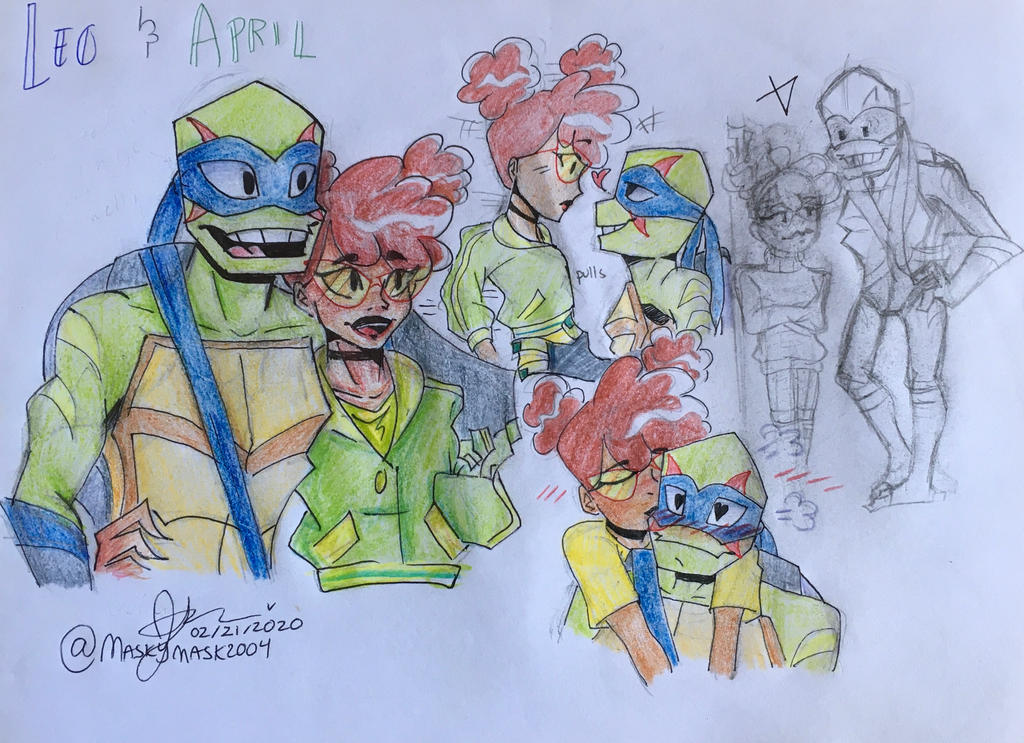 Maskymask2004 Rottmnt ROTTMNT Leo and April by MaskyMask2004 on DeviantArt