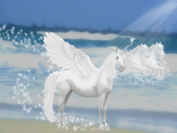 Pegasus And The Sea Horses