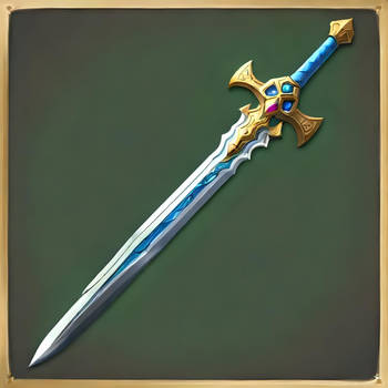 Item Sword Blue Pommeau Fantasy