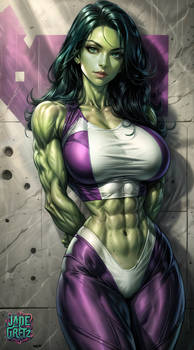 Emerald Fury: She-Hulk's Vigor