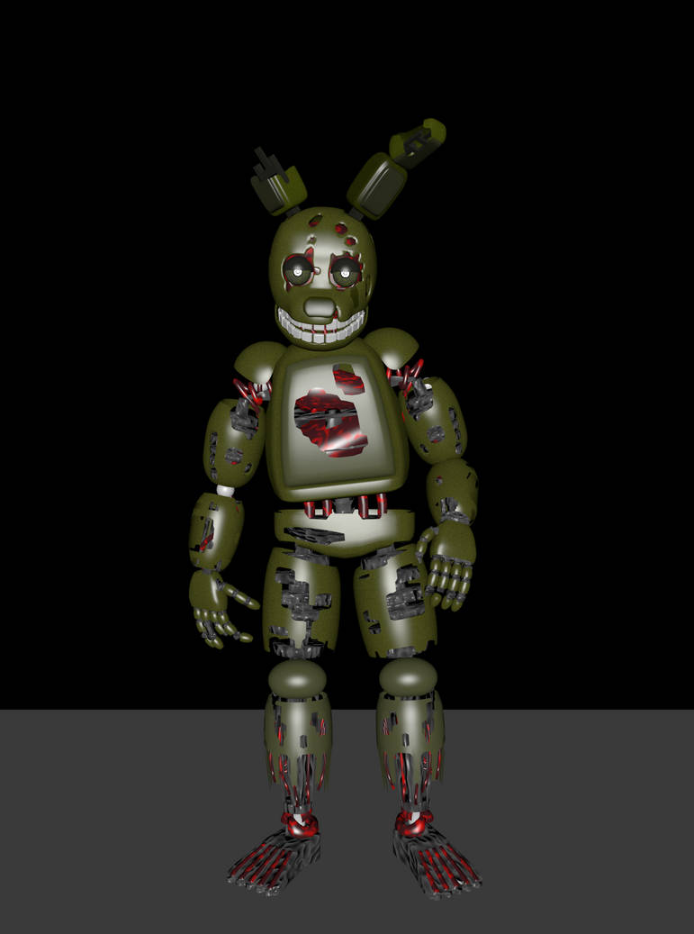 Springtrap model 3D (download) by SombraTheDark on DeviantArt