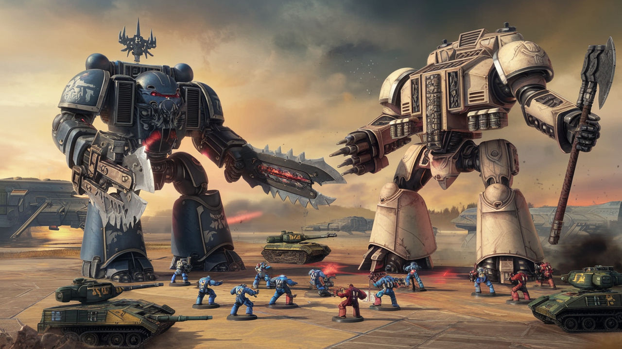 Deviantart Klooaid A-cinematic-shot-of-a-massive-chaos-gothic-titan-w by Klooaid on DeviantArt