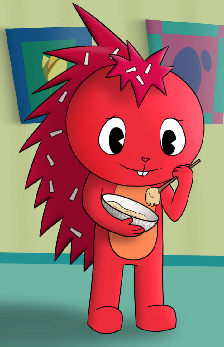 HTF Flaky Bakes A Cake by Daviehtf on DeviantArt
