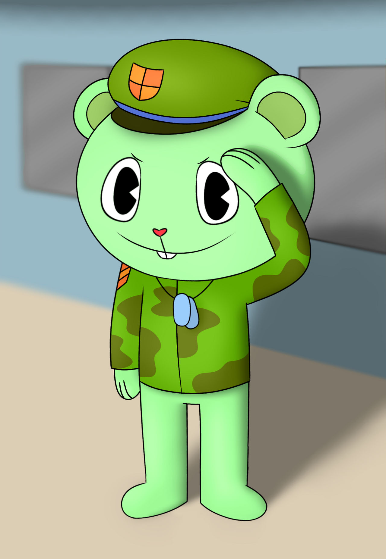 HTF Flippy Salute by Daviehtf on DeviantArt