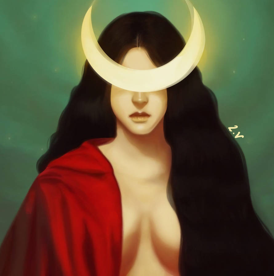 Луна на лбу. Лилит богиня Луны. Jodie Muir художница. Богиня Лилит Бабалон. Геката богиня Луны.