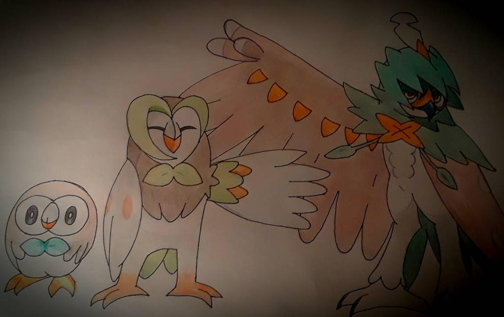 Rowlett Eevolution Line Rowlet Evolution Line by Pokemonfan201 on DeviantArt