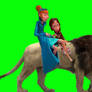 Lucy and Margo: Lion Riding!