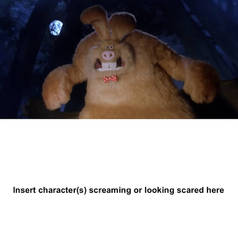 Were-Rabbit scares blank meme