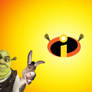 Shrek and The Incredibles Poster