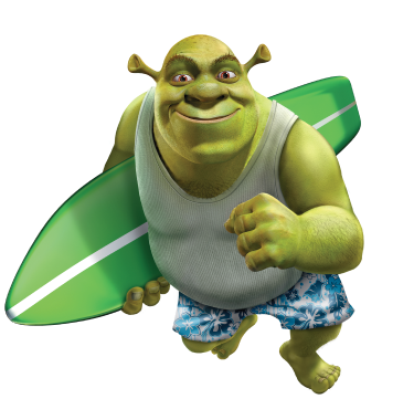 Shrek goin' surfin' by DarkMoonAnimation on DeviantArt