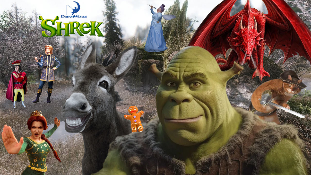 Shrek, Donkey and Puss by DarkMoonAnimation on DeviantArt