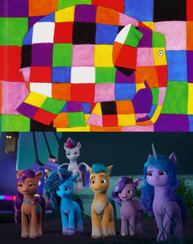 Elmer meets New Mane Six